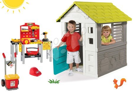 Spielhäuser in Sets - Set Häuschen Jolie mit 3 Fenstern und 2 Jalousien Smoby