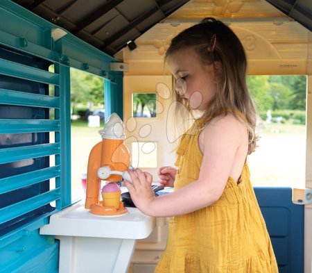 Domki dla dzieci - Domek ze sklepem Sweety Corner Playhouse Smoby z żywnością i słodyczami 15 akcesoriów z filtrem UV od 2 roku życia SM810718_1