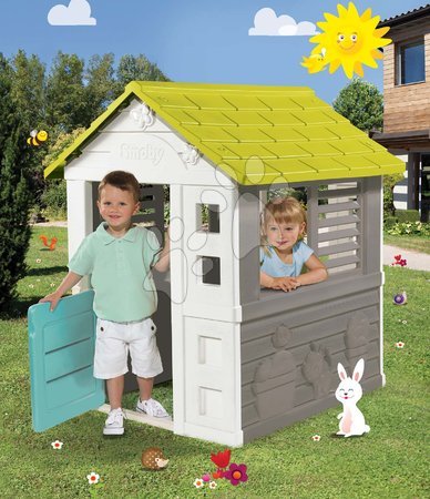 Kleine Spielhäuser für Kinder - Spielhaus Jolie New Grey Playhouse Smoby _1