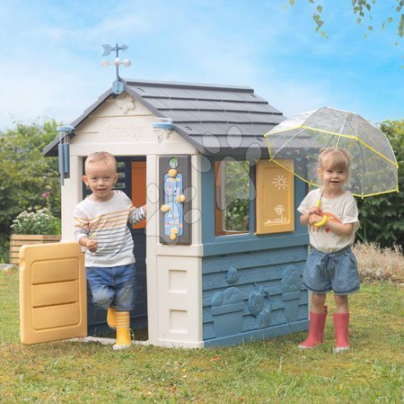 Detské domčeky - Domček meteorologická stanica s plotom s kvetináčmi Štyri ročné obdobia 4 Seasons Playhouse Smoby_1
