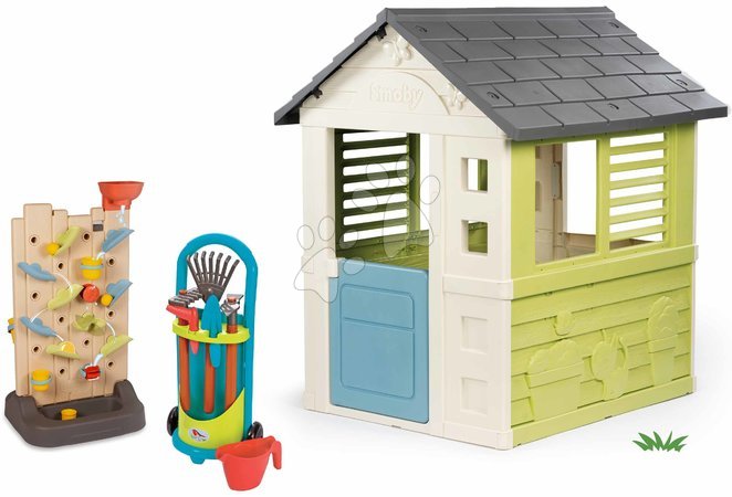 Ab 2 bis 3 Jahren - Set Haus mit halben Türen und aktive Wand mit Wasser-Spiel Jolie Life Smoby