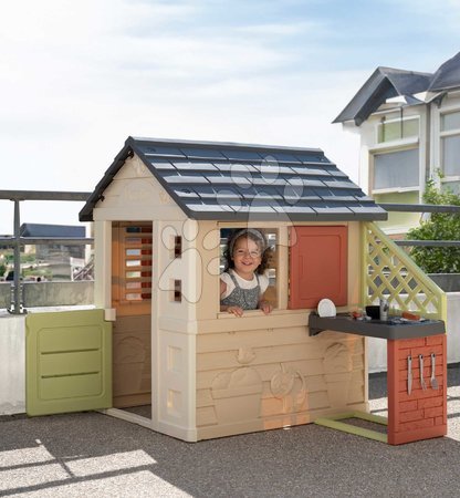 Къщички за деца - Къща с кухня и 17 аксесоара Nature Playhouse&Kitchen Life Smoby - 5