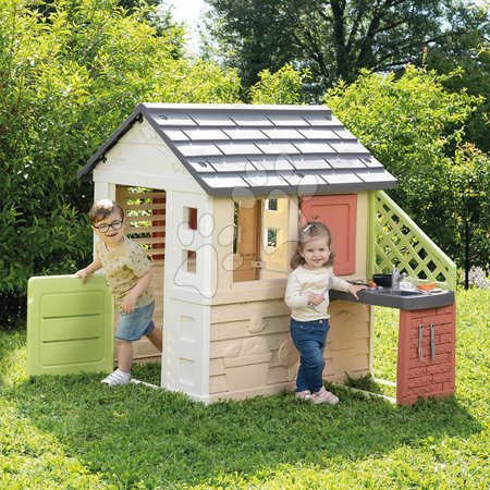 Spielhäuser für Kinder - Spielhaus mit Küche und 17 Zubehörteilen Nature Playhouse&Kitchen Life Smoby - 7
