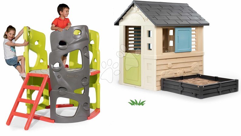 Játékok fiúknak - Szett házikó homokozóval és kerttel Square Life Smoby