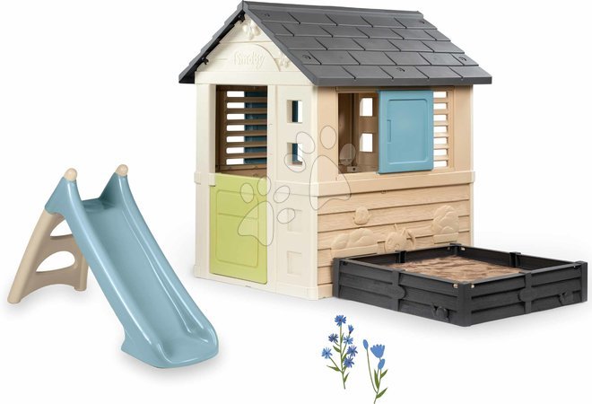 Sets | Seite 19 - Spielhaus-Set mit Sandkasten und 90 cm Rutsche mit WasserfontäneSquare Life Smoby