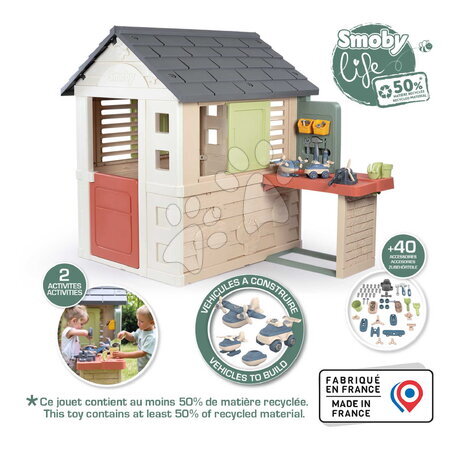 Domki dla dzieci - Domek z warsztatem i 39 akcesoriami Nature Playhouse Workshop Life Smoby - 4