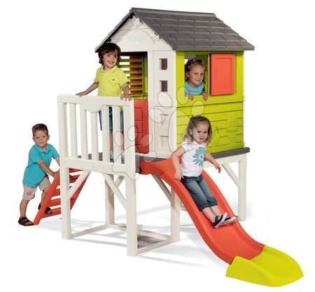Igrače za otroke od 2. do 3. leta - Komplet hišica na stebrih Pilings House Smoby_1