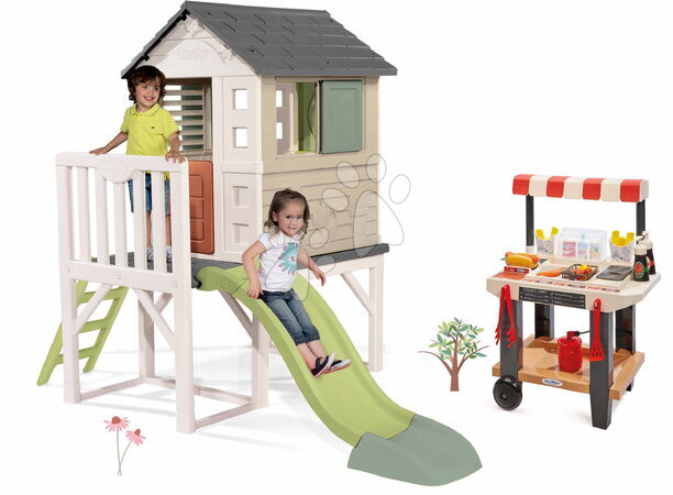 Domečky sety | Strana 3 - Set domeček na pilířích a stánek s občerstvením House On Stilts Life Smoby