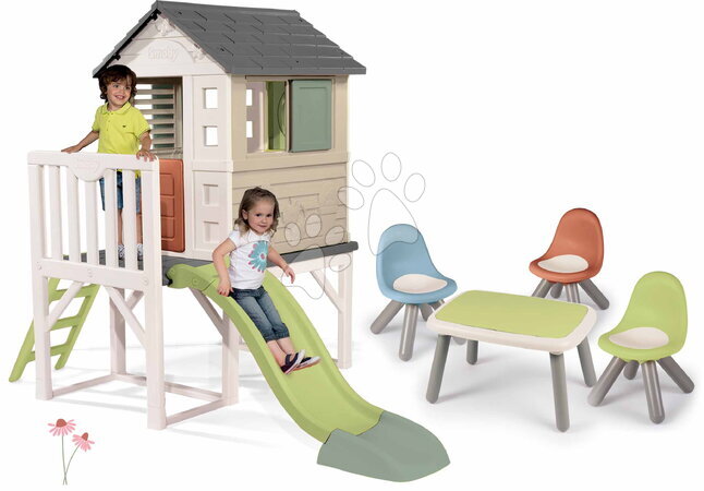 Casette con mobili - Set casetta palafitta e tavolo con 3 sedie House On Stilts Life Smoby