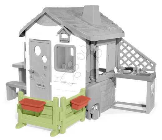 Accessoires pour la cabane - Jardinière avec deux pots de fleurs pour toutes les maisonnettes Smoby - 4
