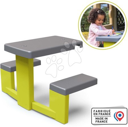 Zubehör für Spielhäuser - Picknicktisch mit zwei Bänken für Smoby-Spielhäuser - 4