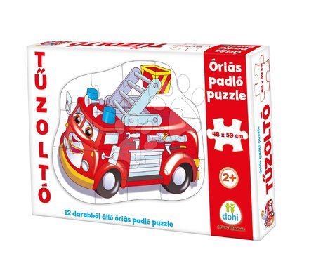 Igrače za najmlajše - Podloga iz puzzel gasilski avto Dohány