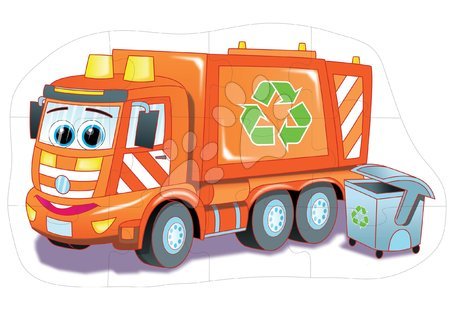 Hračky pre bábätká - Puzzle podlahové smetiarske auto auto Dohány_1