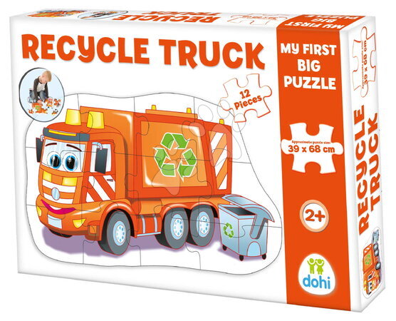 Hračky pro nejmenší | Strana 16 - Puzzle podlahové popelářské auto auto Dohány
