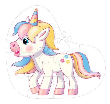 Jucării pentru bebeluși - Puzzle de podea unicorn Dohány_1