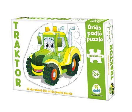 Hračky pre bábätká - Puzzle podlahové traktor Dohány