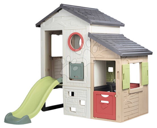 Domečky pro děti - Domeček Dobrodružství s předsíní a skluzavkou Adventure House Life Smoby