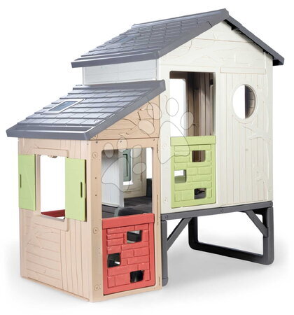 Domečky pro děti - Domeček Dobrodružství s předsíní a skluzavkou Adventure House Life Smoby_1