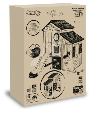 Domečky pro děti - Domeček Dobrodružství s předsíní a skluzavkou Adventure House Life Smoby - 13