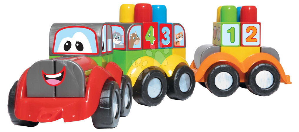 Kocke za najmlajše - Traktor s prikolico 123-ABC Dohány