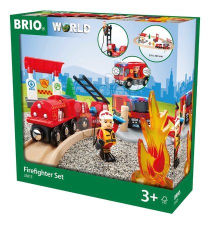 Holzeisenbahnen BRIO - Drevená vláčikodráha Požiarna stanica Firefighter Set BRIO - 3