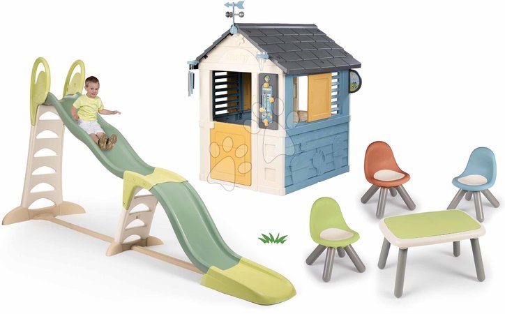 Scivoli con casa - Set scivolo Toboggan Super Megagliss 2in1 Smoby 