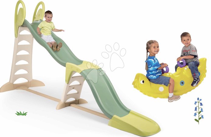 2-3 lat - Zestaw zjeżdżalnia Toboggan Super Megagliss 2w1 Smoby