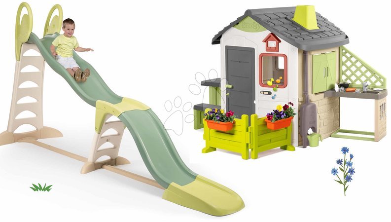 Rutschen für Kinder  - Set Rutsche mit dreifacher Welle und verstellbarer Länge Super Megagliss 2in1 Life Smoby