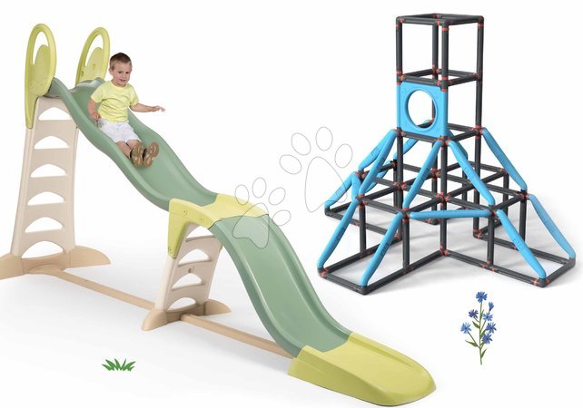 Scivoli set - Set scivolo e struttura d'arrampicata a 4 piani Giant Kraxxl Toboggan Super Megagliss 2in1 Smoby