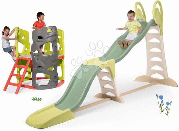 Rutschen-Sets - Set Rutsche mit verstellbarer Rutschlänge von 360 cm Super Megagliss 2in1 Life Smoby
