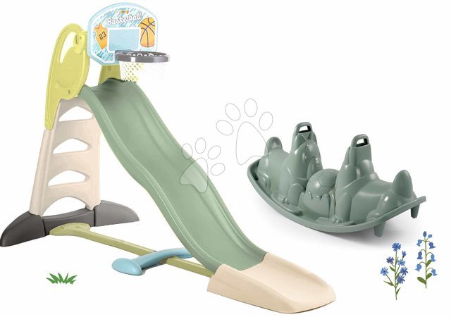 Ab 3 bis 6 Jahren vom Hersteller Smoby - Set Rutsche mit doppelter Welle und beidseitiger Schaukel Toboggan XL Life Smoby