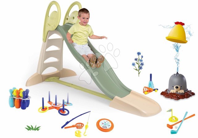 Ab 3 bis 6 Jahren vom Hersteller Smoby - Set Rutsche mit Doppelwelle und Wasserspiel Maulwurf Toboggan XL Life Smoby