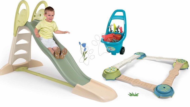 Ab 3 bis 6 Jahren vom Hersteller Smoby - Set Rutsche mit Doppelwelle Abenteuerpfad Toboggan XL Life Smoby