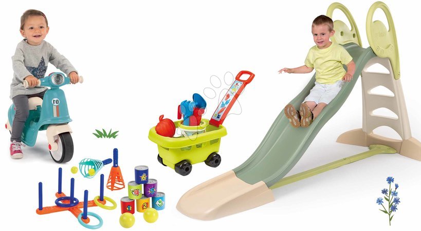 Ab 3 bis 6 Jahren vom Hersteller Smoby - Set Rutsche mit doppelter Welle und Rutschato Toboggan XL Life Smoby