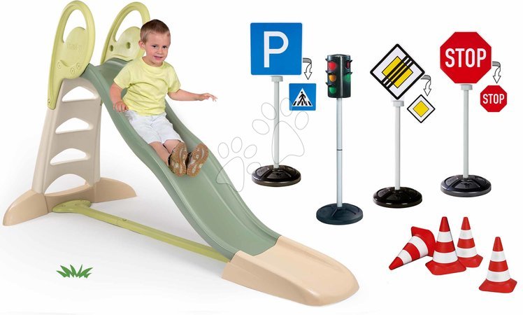 Ab 3 bis 6 Jahren vom Hersteller Smoby - Set Rutsche mit doppelter Welle und elektronischer Ampel Toboggan XL Life Smoby