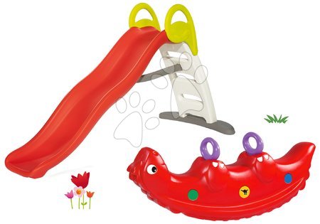 Scivoli con altalena - Set scivolo Toboggan Funny lunghezza 200 cm Smoby 