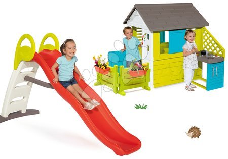 Tobogane și căsuțe - Set tobogan Toboggan Funny Smoby lungime 200 cm