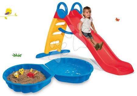 Rutschen mit Sandkasten - Set Rutsche Funny Toboggan Smoby 200 cm