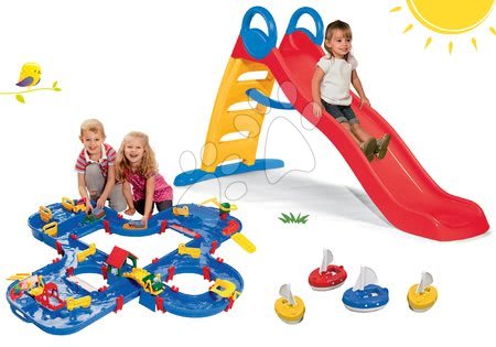 Rutschen mit Wasserstraße - Set Rutsche Funny Toboggan Smoby 200 cm