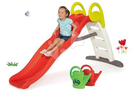 Tobogane - Set tobogan cu jet de apă Funny Toboggan de 2 metri Smoby