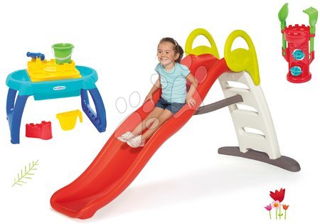Toboganes con arenero - Tobogán divertido doble Smoby con chorro de agua - 37