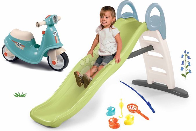 Sets vom Hersteller Smoby | Seite 21 - Set Rutsche mit doppelter Welle und blauer Lauflernhilfe Toboggan Life Smoby