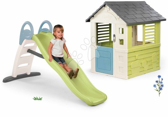 Rutschen für Kinder  - Set Rutsche mit doppelter Welle 2 Meter Toboggan Life Smoby