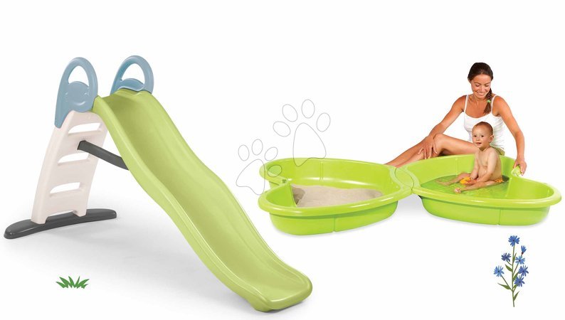 Rutschen mit Sandkasten - Rutschenset  Toboggan Funny Länge 200 cm Smoby