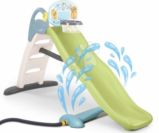 Rutschen für Kinder  - Set Rutsche mit doppelter Welle und Basketballkorb Toboggan Life Smoby