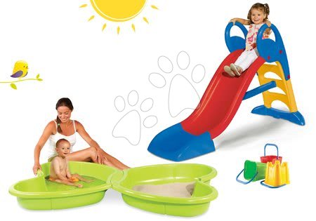 Tobogane cu nisipar - Set tobogan Toboggan KS Smoby cu jet de apă 1,5 m