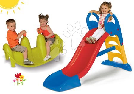 Tobogane cu leagăn - Set tobogan Toboggan KS Smoby cu jet de apă 1,5 m  - 14