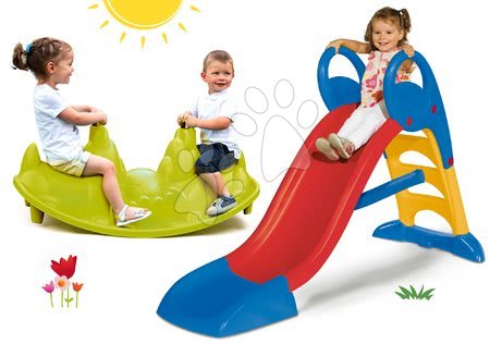 Tobogane cu leagăn - Set tobogan Toboggan KS Smoby cu jet de apă 1,5 m 