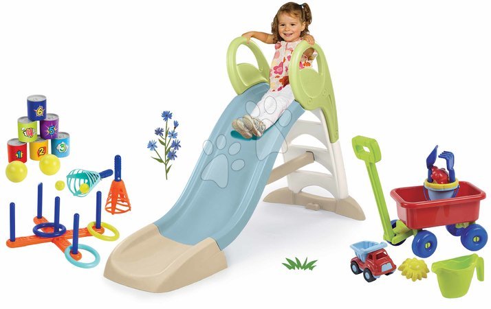 Sets vom Hersteller Smoby | Seite 36 - Set Rutsche mit Wasserbahn und Ziehwagen mit Eimer-Set Toboggan GM Slide Life Smoby