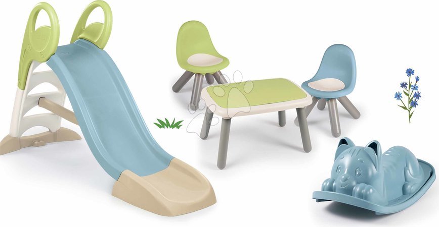 Rutschen mit Schaukel - Set Rutsche mit Wasserspiel und Schaukel mit Sitzgelegenheit Toboggan GM Slide Life Smoby